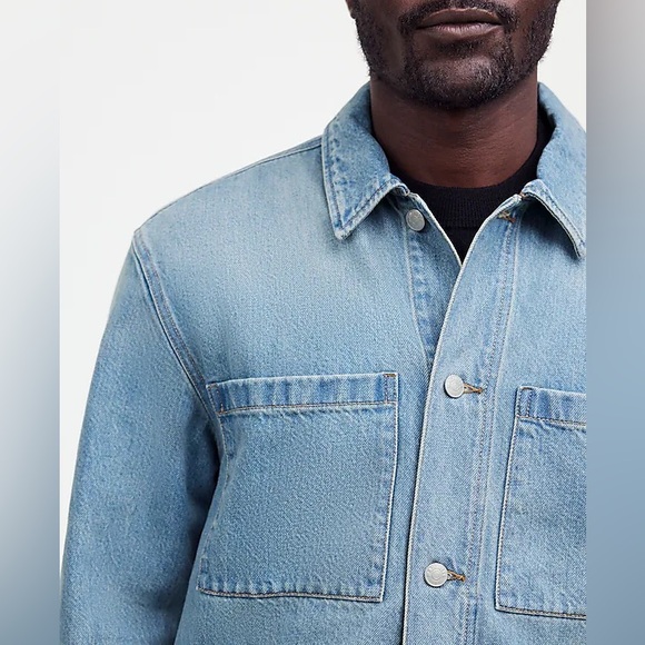 NWOT Madewell Denim Shirt-Jacket in Jamestown Wash - Medium - Blue - Picture 5 of 9